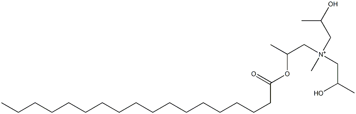 N,N-Bis(2-hydroxypropyl)-N-methyl-2-[(1-oxooctadecyl)oxy]-1-propanaminium Struktur