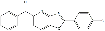 2-(4-Chlorophenyl)-5-benzoyloxazolo[4,5-b]pyridine Struktur