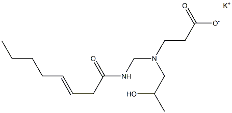 3-[N-(2-Hydroxypropyl)-N-(3-octenoylaminomethyl)amino]propionic acid potassium salt Struktur