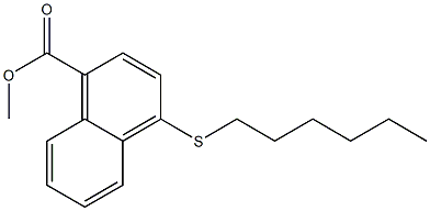 4-[Hexylthio]-1-naphthoic acid methyl ester Struktur