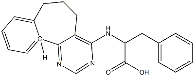 (S)-2-[[(6,7-Dihydro-5H-benzo[6,7]cyclohepta[1,2-d]pyrimidin)-4-yl]amino]-3-phenylpropanoic acid Struktur