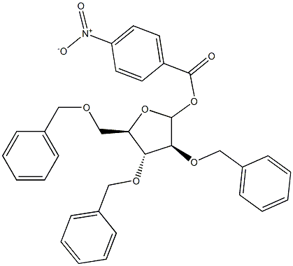 2,3,5-tri-O-benzyl-1-O-p-nitrobenzoyl-D-arabinofuranose Struktur