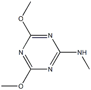 2-methylamino-4,6-dimethoxy-1,3,5-triazine Struktur