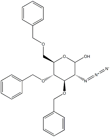 2-Azido-3,4,6-tri-O-benzyl-2-deoxy-D-glucopyranose Struktur