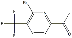 1-(6-Bromo-5-trifluoromethyl-pyridin-2-yl)-ethanone Struktur