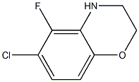 6-Chloro-5-fluoro-3,4-dihydro-2H-benzo[1,4]oxazine Struktur