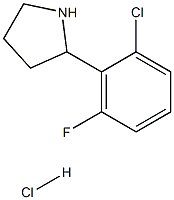 2-(2-chloro-6-fluorophenyl)pyrrolidine hydrochloride Struktur