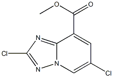 2,6-Dichloro-[1,2,4]triazolo[1,5-a]pyridine-8-carboxylic acid methyl ester Struktur