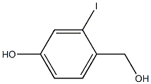 4-Hydroxymethyl-3-iodo-phenol Struktur