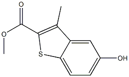 5-Hydroxy-3-methyl-benzo[b]thiophene-2-carboxylic acid methyl ester Struktur