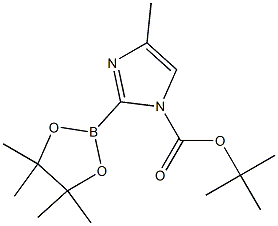 tert-butyl 4-methyl-2-(4,4,5,5-tetramethyl-1,3,2-dioxaborolan-2-yl)-imidazole-1-carboxylate Struktur