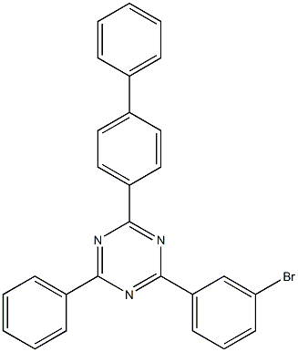 2-([1,1'-Biphenyl]-4-yl)-4-(3-bromophenyl)-6-phenyl-1,3,5-triazine Struktur