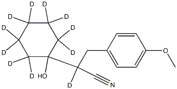 1-(Cyano-(4-methoxyphenyl)ethyl)cyclohexanol-d11 Struktur