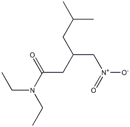 N,N-Diethyl-5-methyl-3-(nitromethyl)hexanamide Struktur