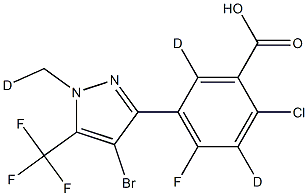 5-[4-Bromo-1-methyl-5-(trifluoromethyl)-1H-pyrazol-3-yl]-2-chloro-4-fluorobenzoic Acid-d3 Struktur