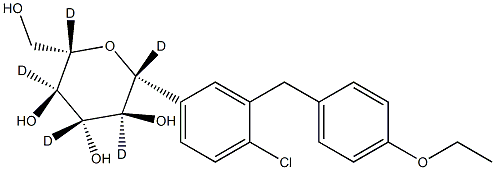 (2R,3S,4S,5R,6S)-2-(4-Chloro-3-(4-ethoxybenzyl)phenyl)-6-(hydroxymethyl)tetrahydro-2H-pyran-3,4,5-triol-d5 Struktur