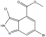 6-Bromo-3-chloro-2H-indazole-4-carboxylic acid methyl ester Struktur