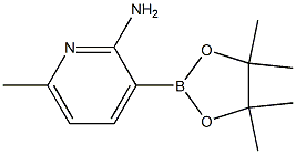 6-Methyl-3-(4,4,5,5-tetramethyl-[1,3,2]dioxaborolan-2-yl)-pyridin-2-ylamine Struktur