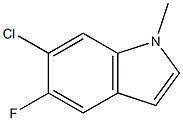 6-Chloro-5-fluoro-1-methyl-1H-indole Struktur