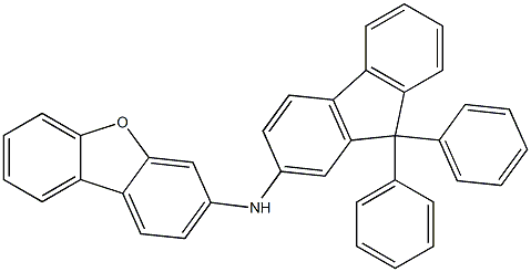 N-(9,9-diphenylfluorene-2-yl)dibenzofuran-3-amine Struktur