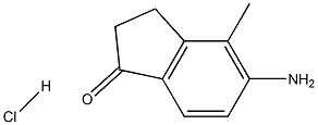 5-amino-4-methyl-2,3-dihydro-1H-inden-1-one hydrochloride Struktur