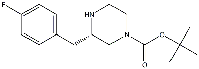 (S)-3-(4-FLUORO-BENZYL)-PIPERAZINE-1-CARBOXYLIC ACID TERT-BUTYL ESTER Struktur