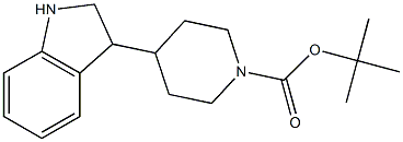 TERT-BUTYL 4-(2,3-DIHYDRO-1H-INDOL-3-YL)PIPERIDINE-1-CARBOXYLATE Struktur