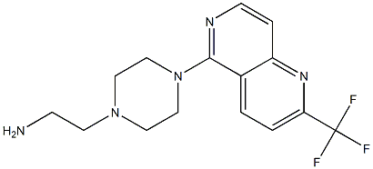 2-(4-[2-(TRIFLUOROMETHYL)-1,6-NAPHTHYRIDIN-5-YL]PIPERAZIN-1-YL)ETHANAMINE Struktur