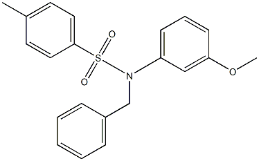 N-BENZYL-N-(3-METHOXY-PHENYL)-4-METHYL-BENZENESULFONAMIDE Struktur