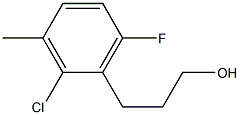 3-(2-CHLORO-6-FLUORO-3-METHYL-PHENYL)-PROPAN-1-OL Struktur