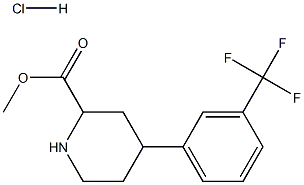 METHYL 4-(3-(TRIFLUOROMETHYL)PHENYL)PIPERIDINE-2-CARBOXYLATE HYDROCHLORIDE Struktur