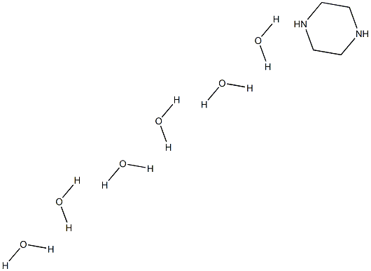 1,4-Diazacyclohexane hexahydrate Struktur