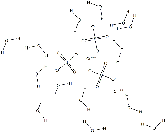 Chromium(III) sulfate tetradecahydrate Struktur