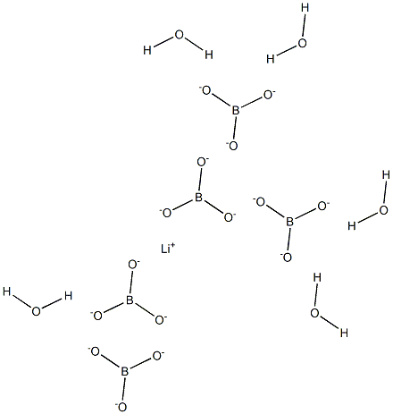 Lithium pentaborate pentahydrate Struktur