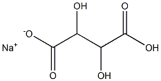 Sodium hydrogen tartrate Struktur