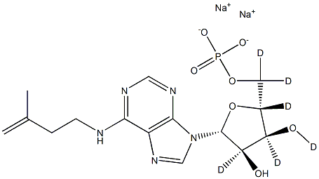 N6-Isopentenyladenosine-5'-monophosphate-D6 sodium salt Struktur