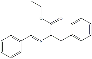 2-phenylmethyleneamino-3-phenylpropionic acid ethyl ester Struktur