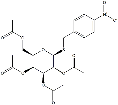 4-Nitrobenzyl2,3,4,6-tetra-O-acetyl-b-D-thiogalactopyranoside Struktur