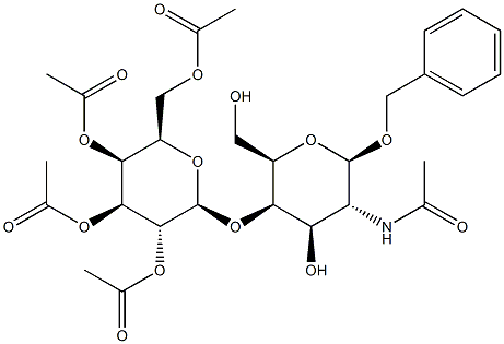 Benzyl2-acetamido-4-O-(2,3,4,6-tetra-O-acetyl-b-D-galactopyranosyl)-2-deoxy-b-D-galactopyranoside Struktur