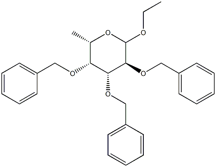 Ethyl2,3,4-tri-O-benzyl-L-fucopyranoside Struktur