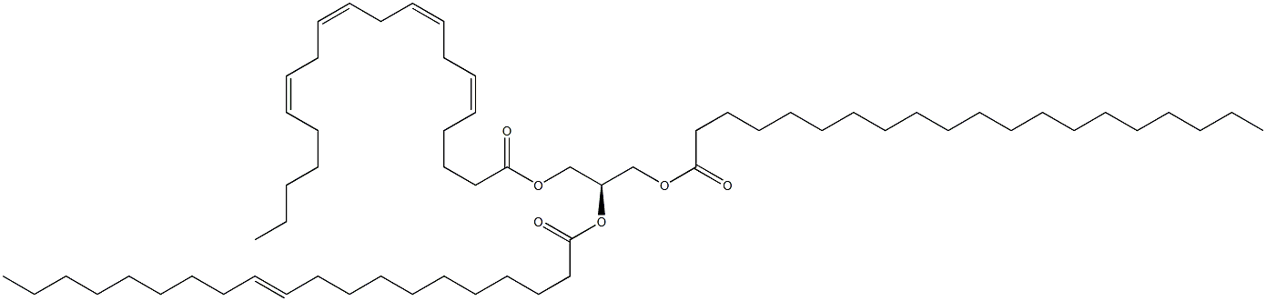 1-eicosanoyl-2-(11Z-eicosenoyl)-3-(5Z,8Z,11Z,14Z-eicosatetraenoyl)-sn-glycerol Struktur