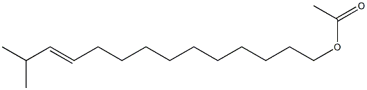 (11E)-13-Methyl-11-tetradecenyl acetate Struktur