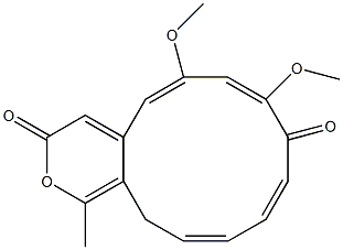 3-Oxabenzocyclododecene-2,10-dione, 4-methyl-11,13-dimethoxy- Struktur