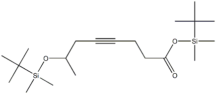 4-Octynoic acid, 7-(t-butyldimethylsilyloxy)-, t-butyldimethylsilyl es ter Struktur