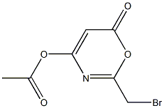 6H-1,3-Oxazin-6-one, 4-acetoxy-2-bromomethyl- Struktur