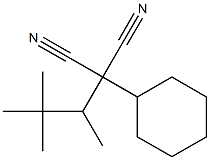 Butane-1,1-dicarbonitrile, 1-cyclohexyl-2,3,3-trimethyl- Struktur