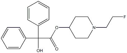 N-(2-fluoroethyl)-4-piperidyl benzilate Struktur