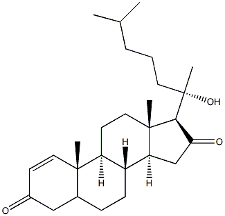 20-hydroxycholest-1-en-3,16-dione Struktur