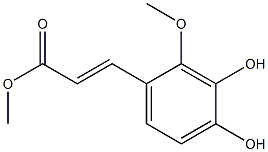 methyl 3-(3,4-dihydroxy-2-methoxyphenyl)propenoate Struktur