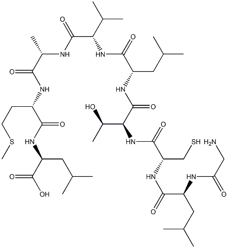 glycyl-leucyl-cysteinyl-threonyl-leucyl-valyl-alanyl-methionyl-leucine Struktur